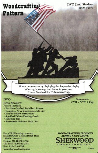 Iwo jima shadow yard art woodworking pattern for sale