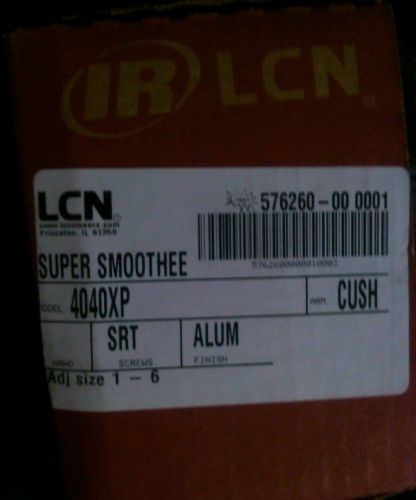 LCN SUPER SMOOTHIE 4040XP DOOR CLOSER-FINISH=ALUM, SCREWS=TBWMS-FREE SHIP-NIB!!!