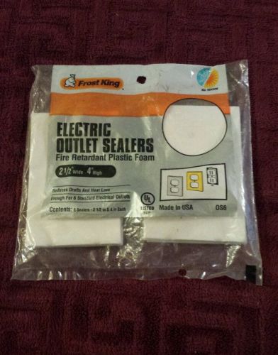 Frost king electric plug outlet seals fire retardant 2.5&#034;x4&#034; ul cert. 6 pack new for sale