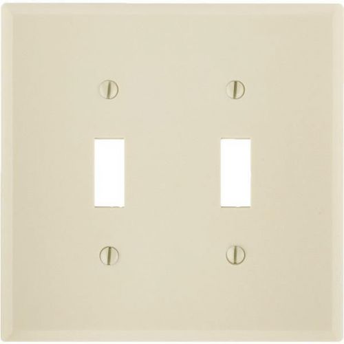 Leviton 86109 double plastic oversized switch wall plate-iv 2-toggle wall plate for sale