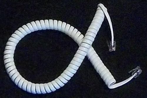 New handset cord 9 ft white heavy duty new in a factory sealed bag for sale