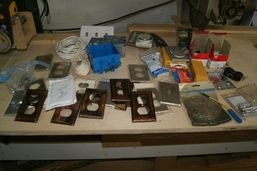 ASSORTED LOT ELECTRIC SUPPLY HANDYMAN REMODELING REPAIRS SWITCH PLATES