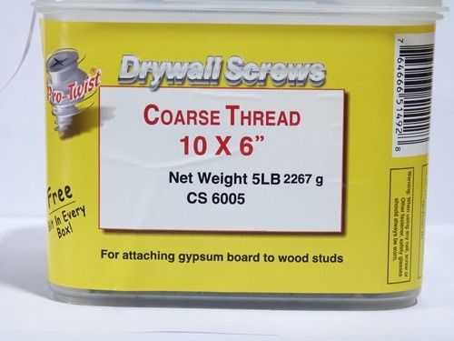 Pro Twist Phillips Coarse Thread   10 x 6&#034;  5lb #CS6005