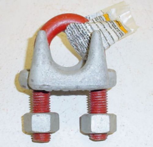 (4) CROSBY 1.5&#034; ROPE CLIPS 1-1/2&#034; FORGED WIRE GALVANIZED U-BOLT NEW