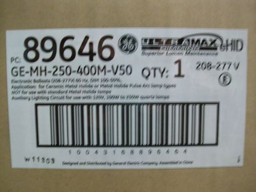 GE 89646 ULTRA MAX MH-250-400M-V50 HID=208-277V DIMMING BALLAST