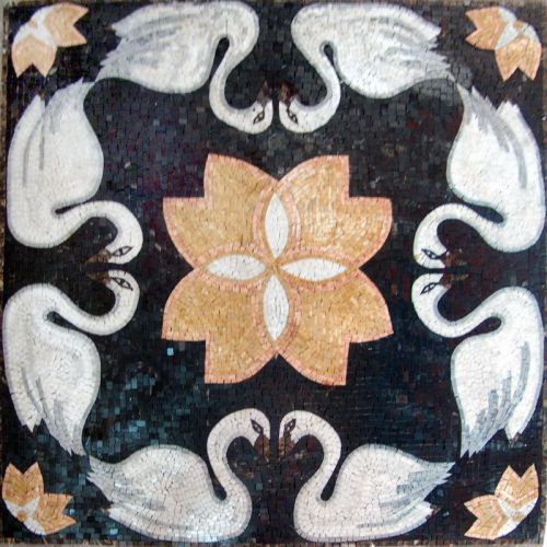 Geometric swan mosaic for sale