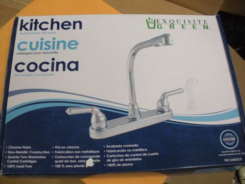 EXQUISITE GREEN KITCHEN DOUBLE HANDLED FAUCET (NEW)
