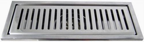Stainless Steel Grate &amp; Floor Waste Drain with Trap 25cmX10cm , LU25