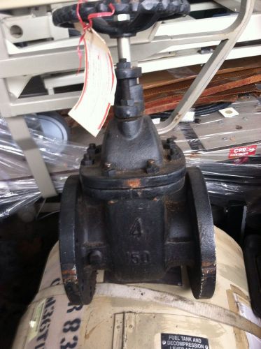 “new surplus” crane flanged gate valve, 4&#034; cast iron class 100 for sale