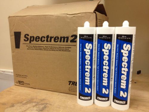 Tremco spectrem 2 white silicone sealant, case of 30 cartridges/tubes, new for sale