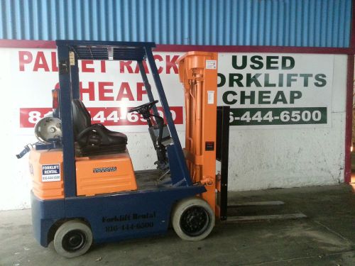 Forklift truck fork lift toyota 3000 lb cap triple mast propane used for sale