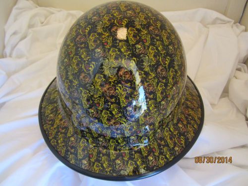 New custom hydrographic north/fibre metal full brim hard hat w/ratchet zombies for sale