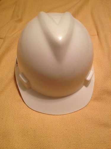Msa v-guard white hard hat size medium for sale