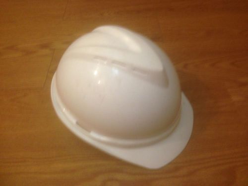 Msa advance vented hard hat fas-trac full brim white, for sale