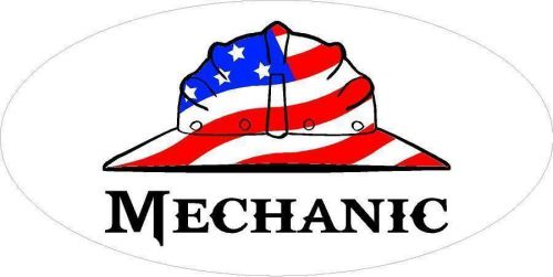 3 - Mechanic US Flag Hard Hat Hand Union Oilfield Toolbox Helmet Sticker H287
