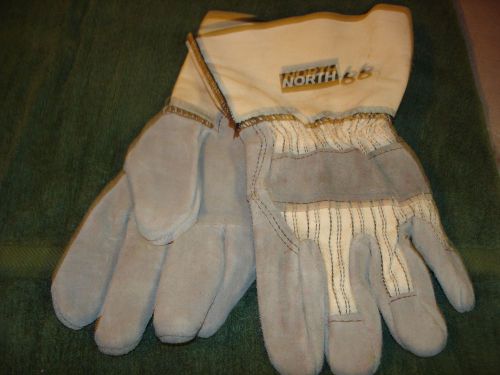 Work Gloves Leather cotton NORTH 66 long cuffs