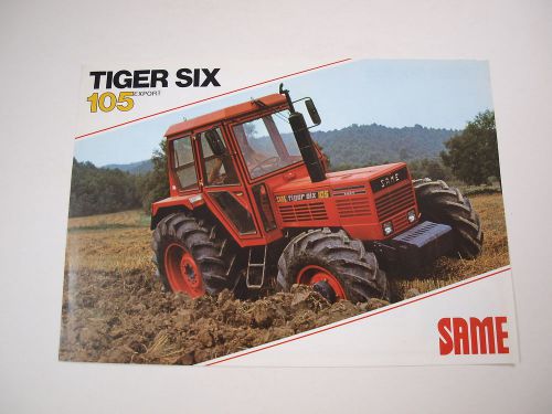 SAME Tiger Six 105 Export Tractor Trattori Color Brochure Italy Original 80 MINT