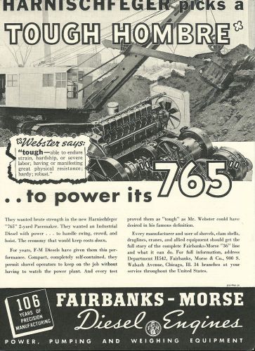 May.1936 harnischfeger &#034;765&#034; pacemaker shovel featured fairbanks morse engine ad for sale
