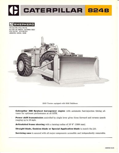 Equipment Brochure - Caterpillar - CAT - 824B - Wheel-type Tractor 1966 (E1520)