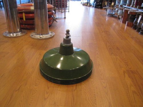 VINTAGE GREEN ENAMEL SHADE LIGHTS ! INDUSTRIAL DESIGN ! 2 PIECES AVAILABLE !