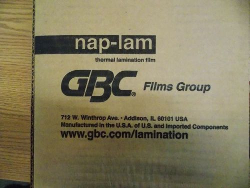 LAMINATING FILM- GBC 30000054  Nap-Lam Roll - Film, 10 mil, 25&#034; x 100ft.,