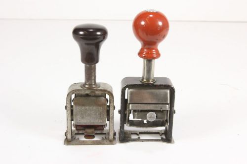 Lot of 2 vintage numbering machine ink pricing stamps roberts 49 american number for sale