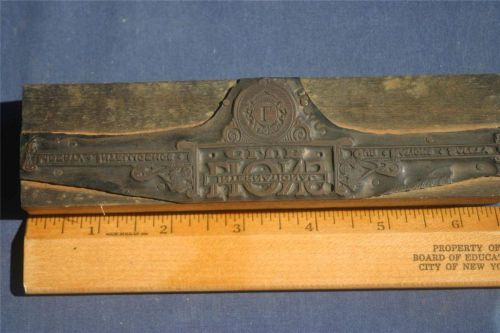 Letterpress printing block lions club liberty intelligence our nations safety for sale