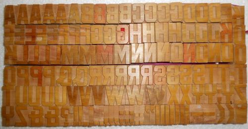 127 piece unique vintage letterpres wood wooden type printing blocks unused s945 for sale