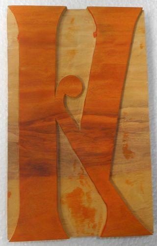 Letterpress Letter &#034;K&#034; Wood Type Printers Block Typography Collection.B888