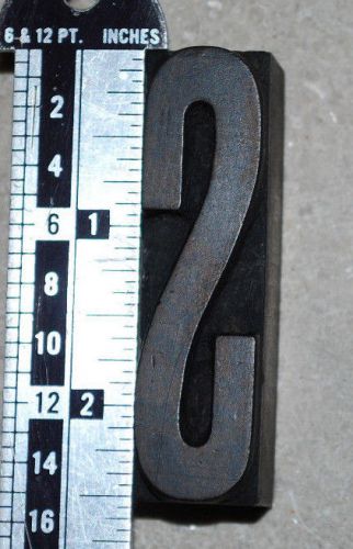 Vintage / Antique Letterpress Wood Printer&#039;s Type &#034;S&#034;, 15 line, 2 1/2&#034; tall