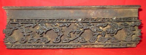 Vintage Hand Carved Creeper Designed Wooden Printing Block / Cut Collectible