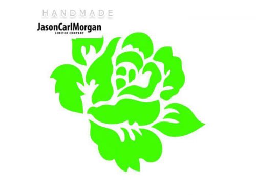 JCM® Iron On Applique Decal, English Rose Neon Green