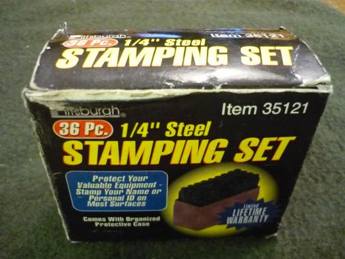 Pittsburgh 36 piece 1/4&#034; Steel Stamping Set Letters / Numbers For Metal OR WOOD.
