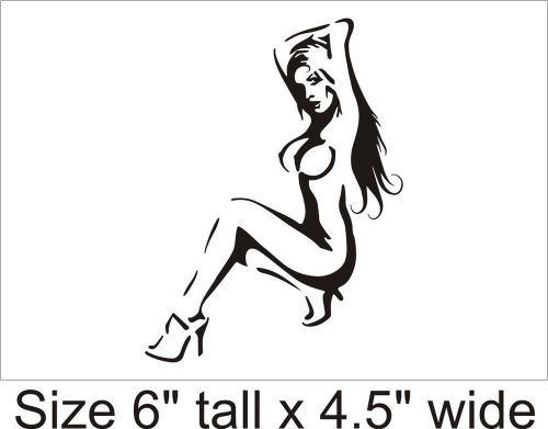 2X Hot Girl Nude Bathroom, Toilet Vinyl Stickers Deca Removable -710