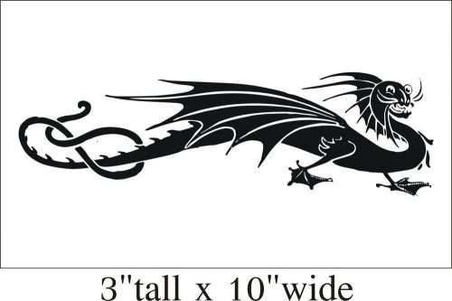 2X Dragon Silhouette Funny Car Truck Bumper Vinyl Sticker Decal Decor Art -1754