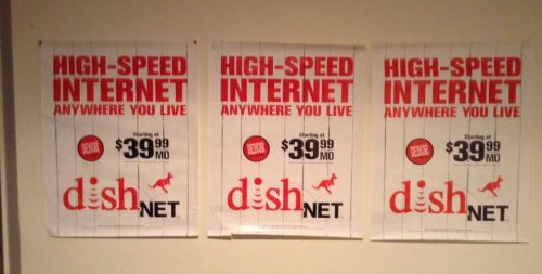 Lot of 3 Dish network .Dish Net Promo Poster