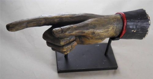 Pointing Hand on Stand Sculpture Reversible - Use for Business or at Home as Art