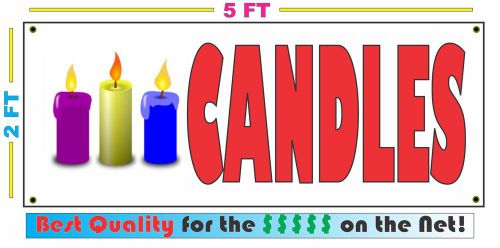 Full Color CANDLES BANNER Sign NEW Larger Size Best Quality for the $$$
