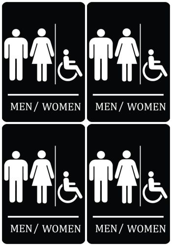 Wheelchair access accessible men or women unisex restroom / bathroom black s105 for sale