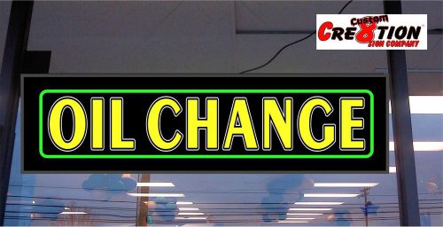 LED Light Box Sign - Oil Change - 46&#034;x12&#034; window sign auto repair shop signs
