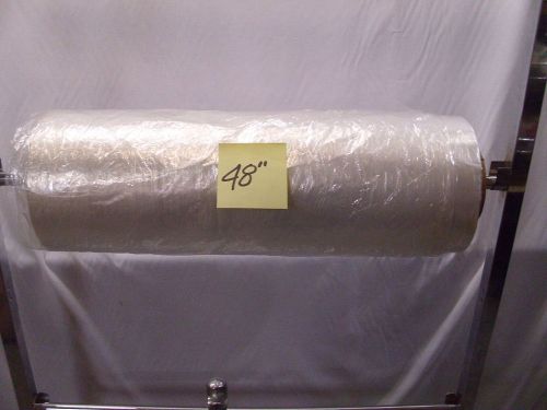 Opened Roll of 550 Dry Cleaning Clear 20&#034; x 48&#034; Poly Garment Bags for Jack Rack