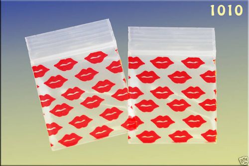 ZipLock baggies 1.0x1.0 (1000/pack) by Apple - Red Lips