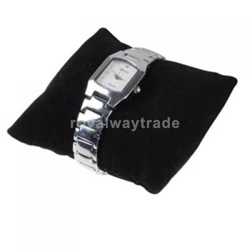 5 pcs black velvet bracelet watch bangle jewelry pillow display holder for sale