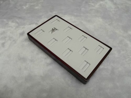 11 Slots Rose Wood Ring Box Wooden Jewellery Display Tray Jewelry Organizer box