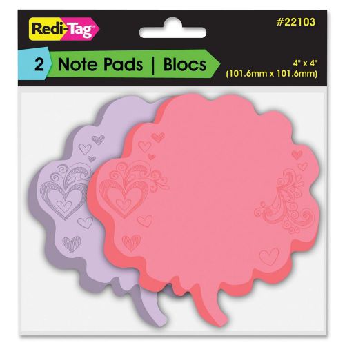 Redi-tag Thought Bubble Sticky Notes - Writable, Repositionable, (rtg22103)