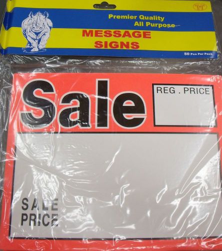 NEW!! PACK OF 50 POPULAR Message Signs  SALE PRICE TAGS! RETAIL STORE SUPPLIES