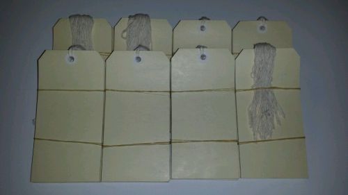 200 count #8 Manila Tags w/ 12&#034; String Attached