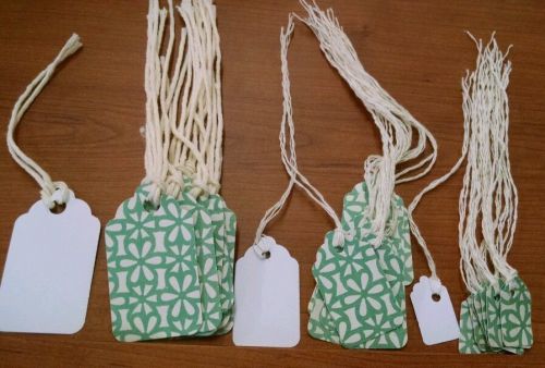 36 pretty teal sm to lg hand crafted price tags or gift tags embellishments
