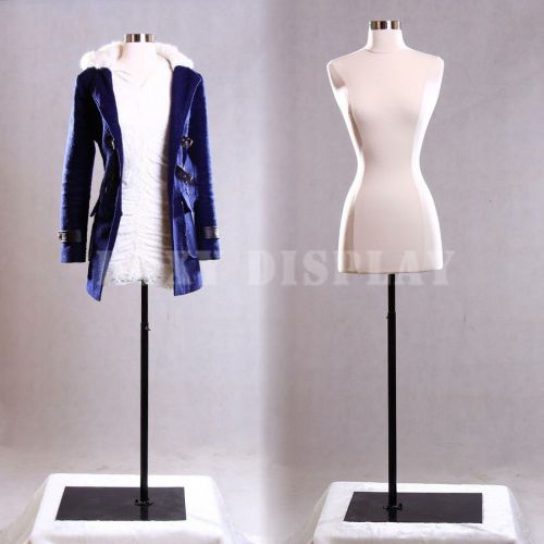 Female Mannequin Dress Form Hard Dress Form White F2/4W+BS-05BK