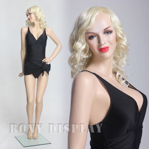 Fiberglass female display mannequin manikin manequin dummy dress form mz-monroe3 for sale